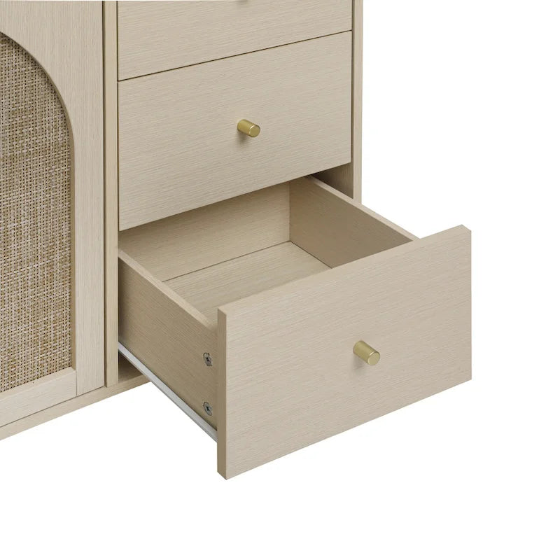 Moderno Armadio a 2 Ante con 3 Cassetti e Ripiani Regolabili per Camera da Letto, Soggiorno, Studio