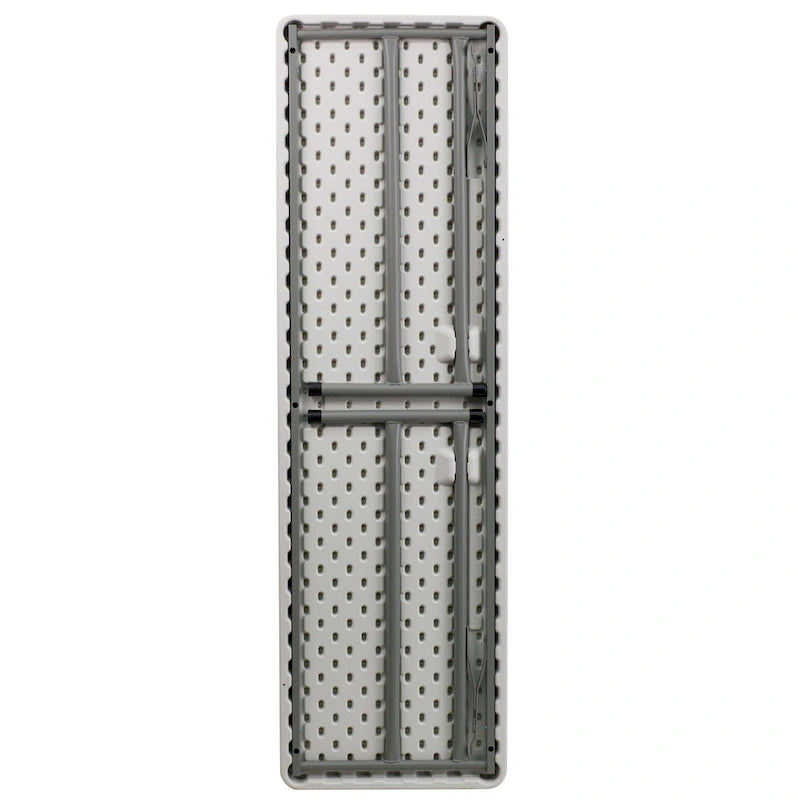 Tavolo da addestramento pieghevole rettangolare 18"L x 60"P in plastica granito bianca