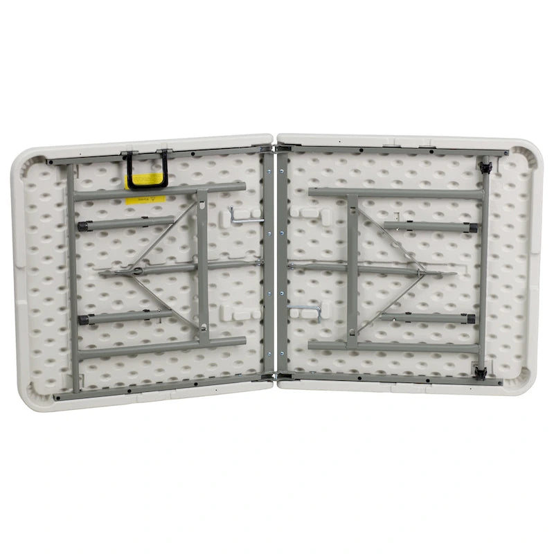 Tavolo pieghevole in plastica bianco granito a due ante 30W x 60L - Tavolo per banchetti