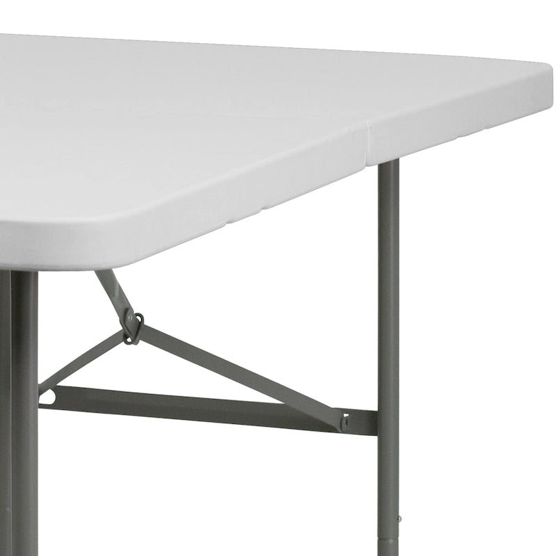 Tavolo pieghevole in plastica bianco granito a due ante 30W x 60L - Tavolo per banchetti