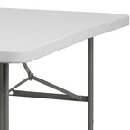 Tavolo pieghevole in plastica bianco granito a due ante 30W x 60L - Tavolo per banchetti