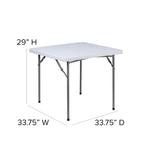 Tavolo pieghevole quadrato in plastica da 85 cm - Tavolo da gioco/Tavolo da carte
