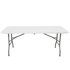 Tavolo pieghevole in plastica bianco da 180 cm