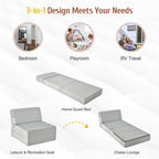 Sedia Pieghevole a Tre Ante Trasformabile in Letto - 75 x 28 x 6