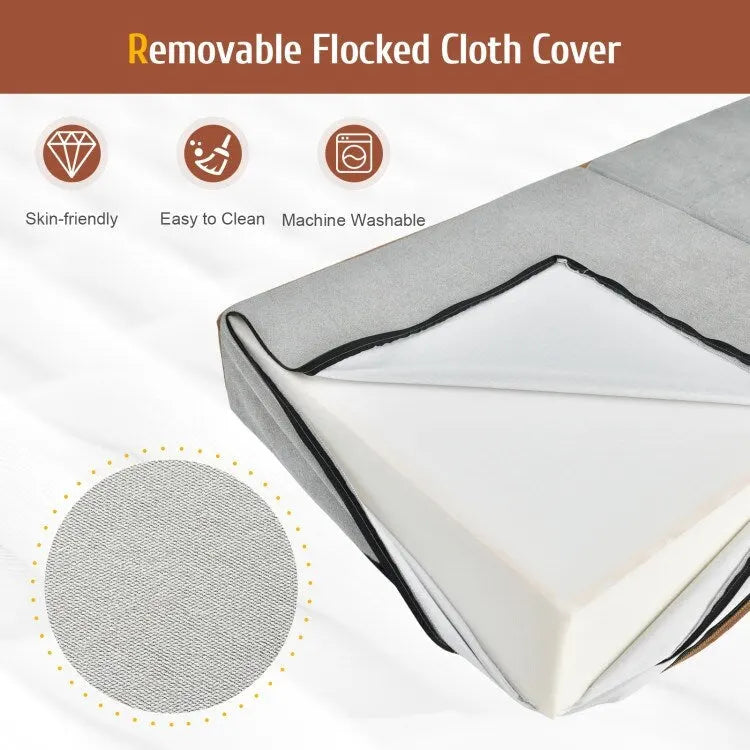 Sedia Pieghevole a Tre Ante Trasformabile in Letto - 75 x 28 x 6