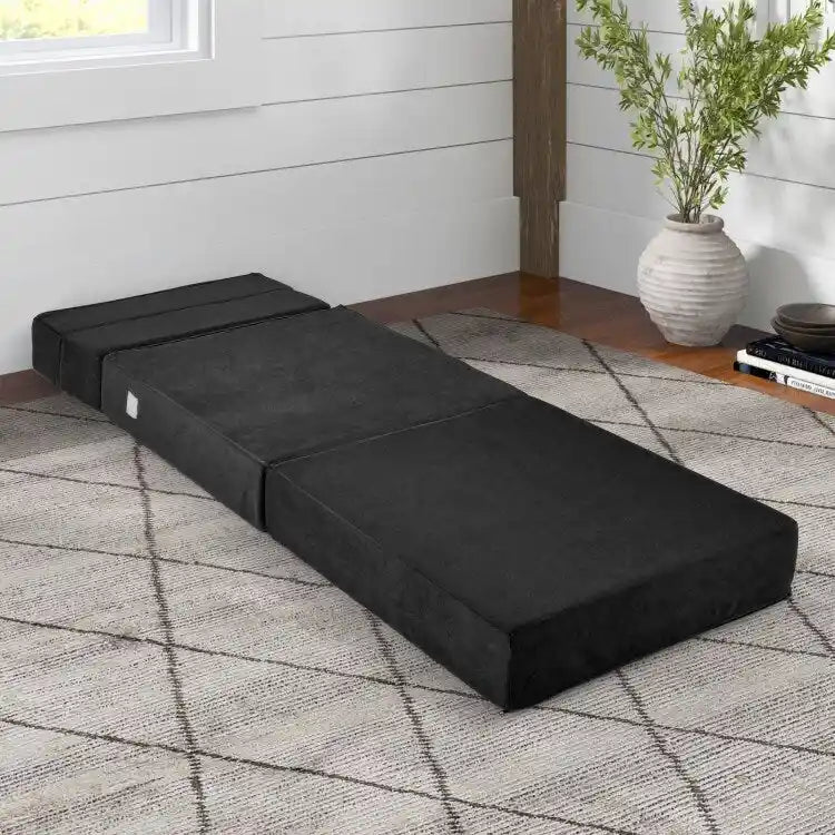 Sedia Pieghevole a Tre Ante Trasformabile in Letto - 75 x 28 x 6