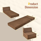 Sedia Pieghevole a Tre Ante Trasformabile in Letto - 75 x 28 x 6