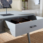 Tavolino da caffè a 2 cassetti Mid-Century - 37,8 L x 19 P x 17,8 H - 38Lx19Px18A