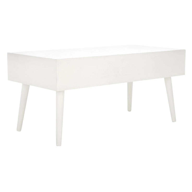 Tavolino da caffè a 2 cassetti Mid-Century - 37,8 L x 19 P x 17,8 H - 38Lx19Px18A