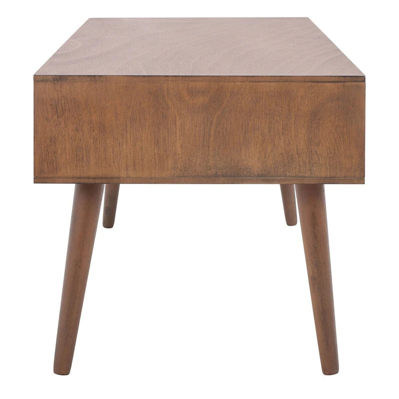 Tavolino da caffè a 2 cassetti Mid-Century - 37,8 L x 19 P x 17,8 H - 38Lx19Px18A