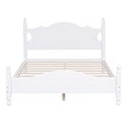 Letto a piattaforma stile retrò con supporto a doghe in legno