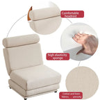 Poltrona singola, Divano letto singolo pieghevole con cuscino, Divano letto pieghevole portatile, Poltrona relax, Facile da riporre