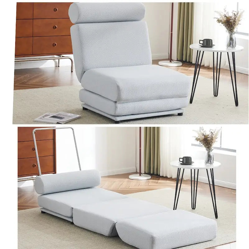 Poltrona singola, Divano letto singolo pieghevole con cuscino, Divano letto pieghevole portatile, Poltrona relax, Facile da riporre