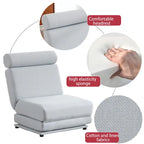 Poltrona singola, Divano letto singolo pieghevole con cuscino, Divano letto pieghevole portatile, Poltrona relax, Facile da riporre