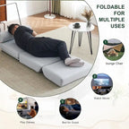 Poltrona singola, Divano letto singolo pieghevole con cuscino, Divano letto pieghevole portatile, Poltrona relax, Facile da riporre