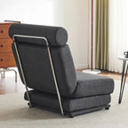 Poltrona singola, Divano letto singolo pieghevole con cuscino, Divano letto pieghevole portatile, Poltrona relax, Facile da riporre