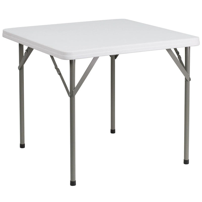 Tavolo Pieghevole Quadrato in Plastica da 87 cm - Tavolo Pieghevole per Eventi - 87P x 87L x 75A