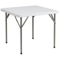 Tavolo Pieghevole Quadrato in Plastica da 87 cm - Tavolo Pieghevole per Eventi - 87P x 87L x 75A