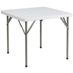 Tavolo Pieghevole Quadrato in Plastica da 87 cm - Tavolo Pieghevole per Eventi - 87P x 87L x 75A