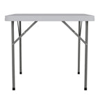 Tavolo Pieghevole Quadrato in Plastica da 87 cm - Tavolo Pieghevole per Eventi - 87P x 87L x 75A