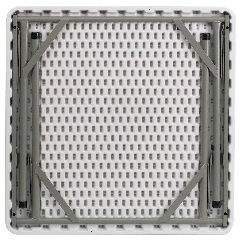 Tavolo Pieghevole Quadrato in Plastica da 87 cm - Tavolo Pieghevole per Eventi - 87P x 87L x 75A