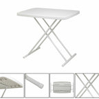 Tavolo Pieghevole 30x20 Pollici Sollevabile da Picnic Campeggio Pranzo Rettangolare Bianco