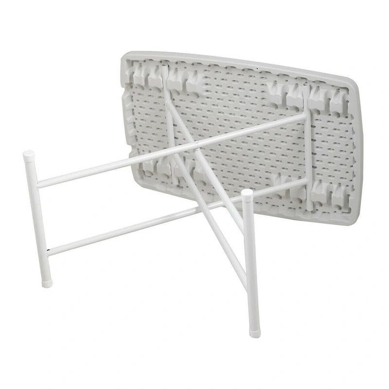 Tavolo Pieghevole 30x20 Pollici Sollevabile da Picnic Campeggio Pranzo Rettangolare Bianco