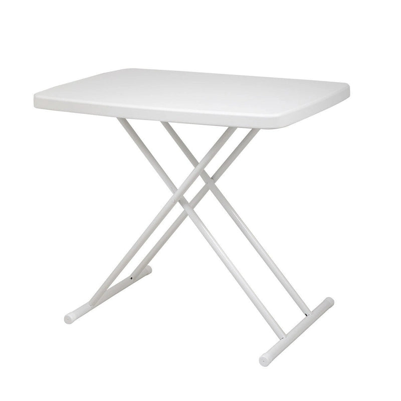 Tavolo Pieghevole 30x20 Pollici Sollevabile da Picnic Campeggio Pranzo Rettangolare Bianco