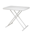 Tavolo Pieghevole 30x20 Pollici Sollevabile da Picnic Campeggio Pranzo Rettangolare Bianco