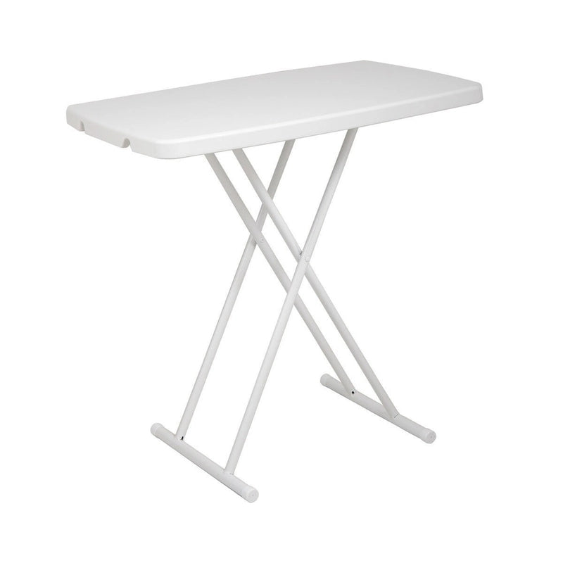 Tavolo Pieghevole 30x20 Pollici Sollevabile da Picnic Campeggio Pranzo Rettangolare Bianco