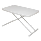 Tavolo Pieghevole 30x20 Pollici Sollevabile da Picnic Campeggio Pranzo Rettangolare Bianco