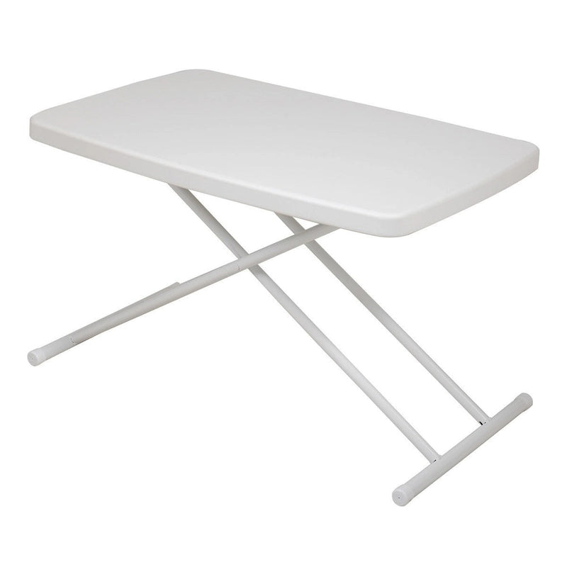 Tavolo Pieghevole 30x20 Pollici Sollevabile da Picnic Campeggio Pranzo Rettangolare Bianco