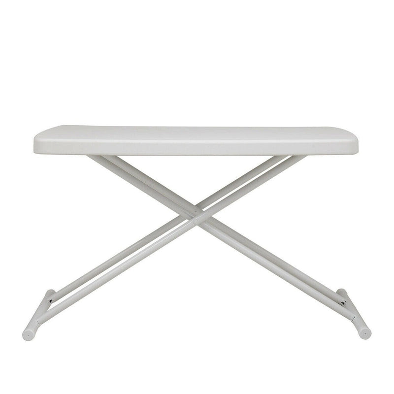 Tavolo Pieghevole 30x20 Pollici Sollevabile da Picnic Campeggio Pranzo Rettangolare Bianco