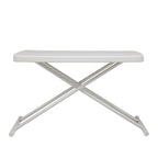 Tavolo Pieghevole 30x20 Pollici Sollevabile da Picnic Campeggio Pranzo Rettangolare Bianco
