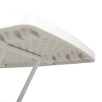 Tavolo Pieghevole 30x20 Pollici Sollevabile da Picnic Campeggio Pranzo Rettangolare Bianco