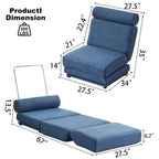 Poltrona Letto Singolo Pieghevole con Cuscino