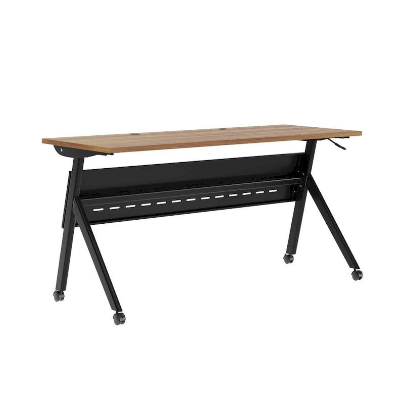 Tavolo da formazione con ribaltamento commerciale a incastro con struttura in acciaio e gambe a Y - 23.5L x 60P x 30H