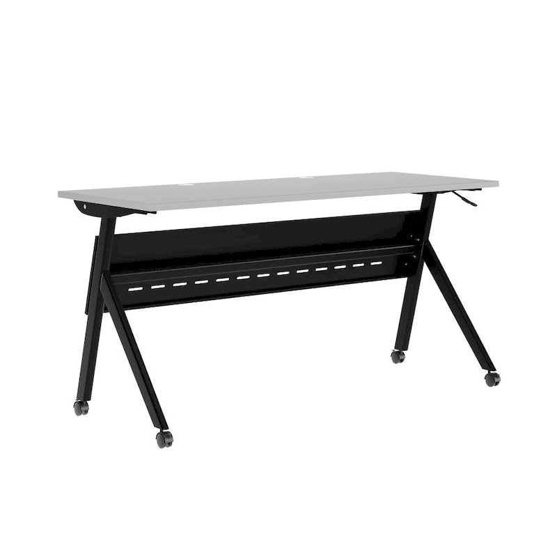 Tavolo da formazione con ribaltamento commerciale a incastro con struttura in acciaio e gambe a Y - 23.5L x 60P x 30H