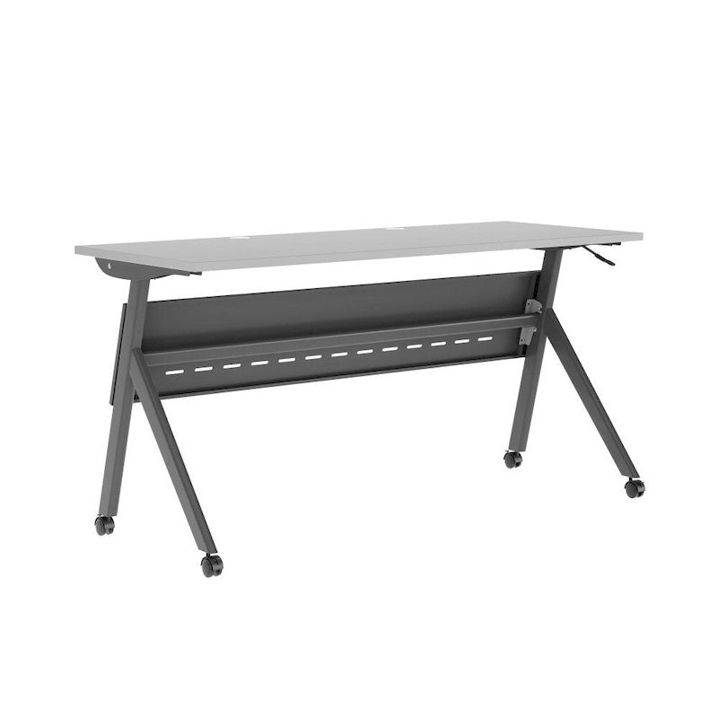 Tavolo da formazione con ribaltamento commerciale a incastro con struttura in acciaio e gambe a Y - 23.5L x 60P x 30H
