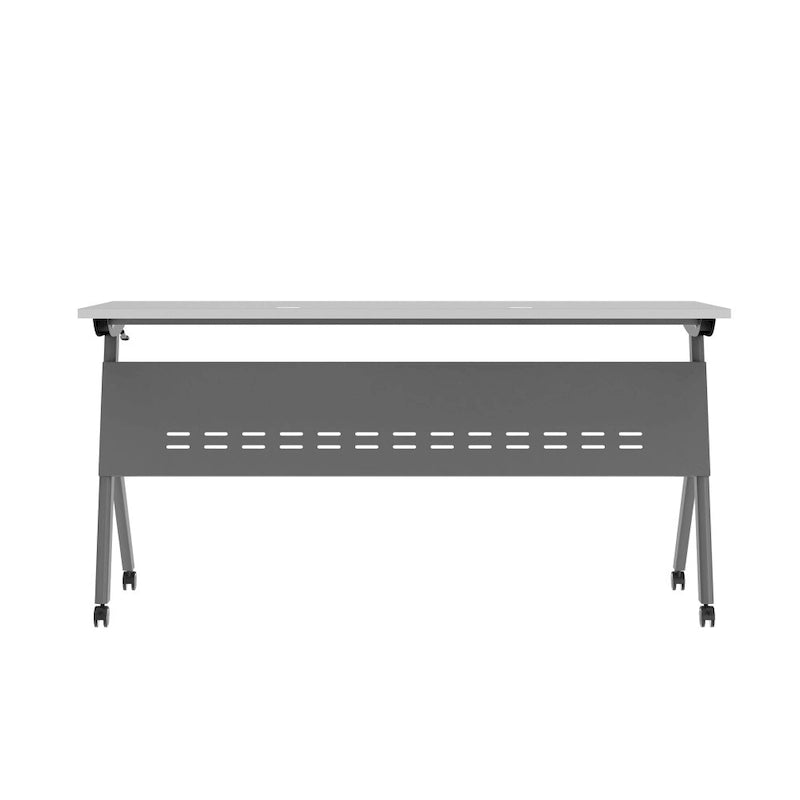Tavolo da formazione con ribaltamento commerciale a incastro con struttura in acciaio e gambe a Y - 23.5L x 60P x 30H