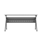 Tavolo da formazione con ribaltamento commerciale a incastro con struttura in acciaio e gambe a Y - 23.5L x 60P x 30H