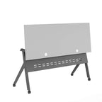 Tavolo da formazione con ribaltamento commerciale a incastro con struttura in acciaio e gambe a Y - 23.5L x 60P x 30H