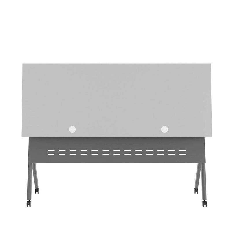Tavolo da formazione con ribaltamento commerciale a incastro con struttura in acciaio e gambe a Y - 23.5L x 60P x 30H