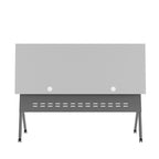 Tavolo da formazione con ribaltamento commerciale a incastro con struttura in acciaio e gambe a Y - 23.5L x 60P x 30H