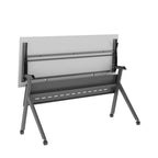 Tavolo da formazione con ribaltamento commerciale a incastro con struttura in acciaio e gambe a Y - 23.5L x 60P x 30H