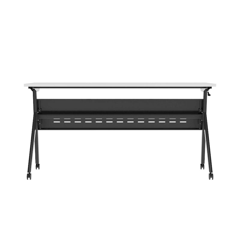 Tavolo da formazione con ribaltamento commerciale a incastro con struttura in acciaio e gambe a Y - 23.5L x 60P x 30H