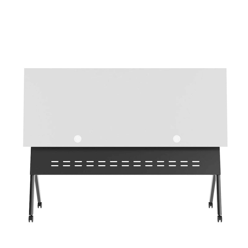 Tavolo da formazione con ribaltamento commerciale a incastro con struttura in acciaio e gambe a Y - 23.5L x 60P x 30H