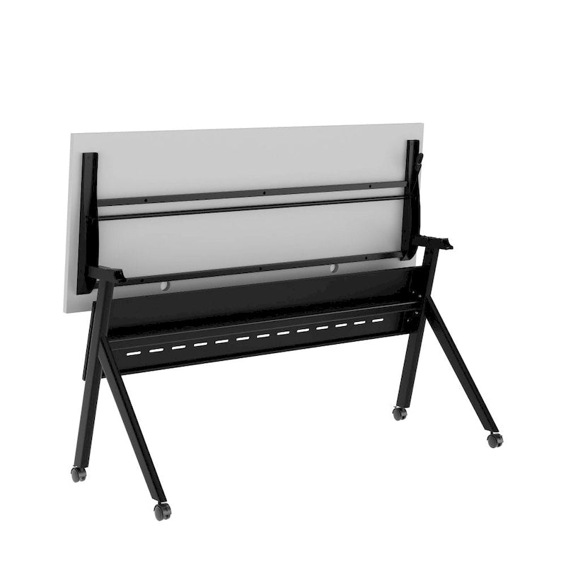 Tavolo da formazione con ribaltamento commerciale a incastro con struttura in acciaio e gambe a Y - 23.5L x 60P x 30H