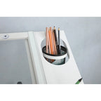Tavolo da disegno tecnico regolabile a manovella con sgabello e 2 cassetti