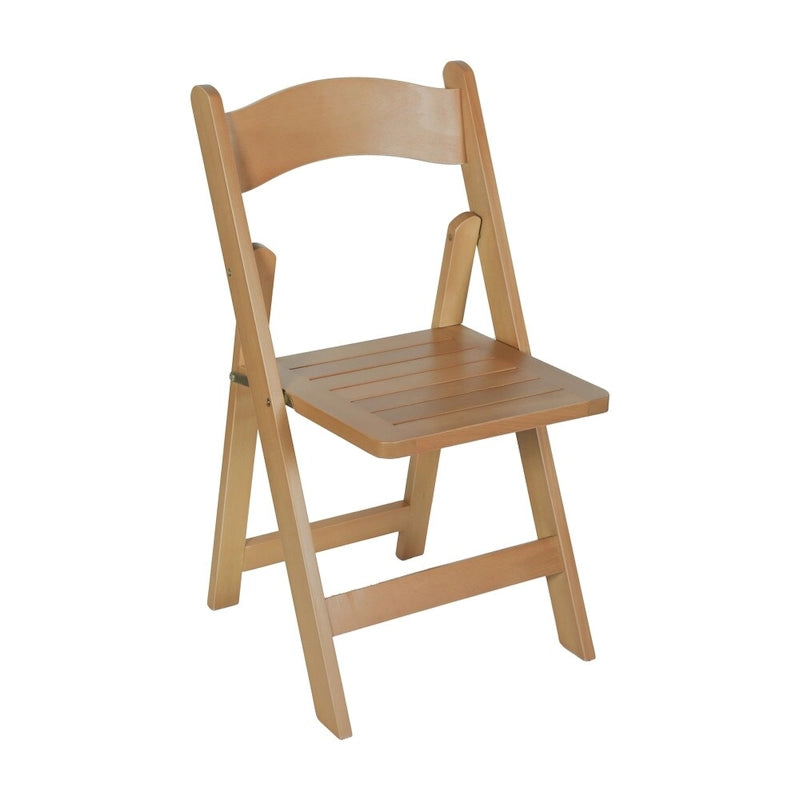Sedia Pieghevole Portatile da Pranzo in Legno Massello di Qualità Commerciale - 44,5 L x 45,7 P x 79,4 H cm